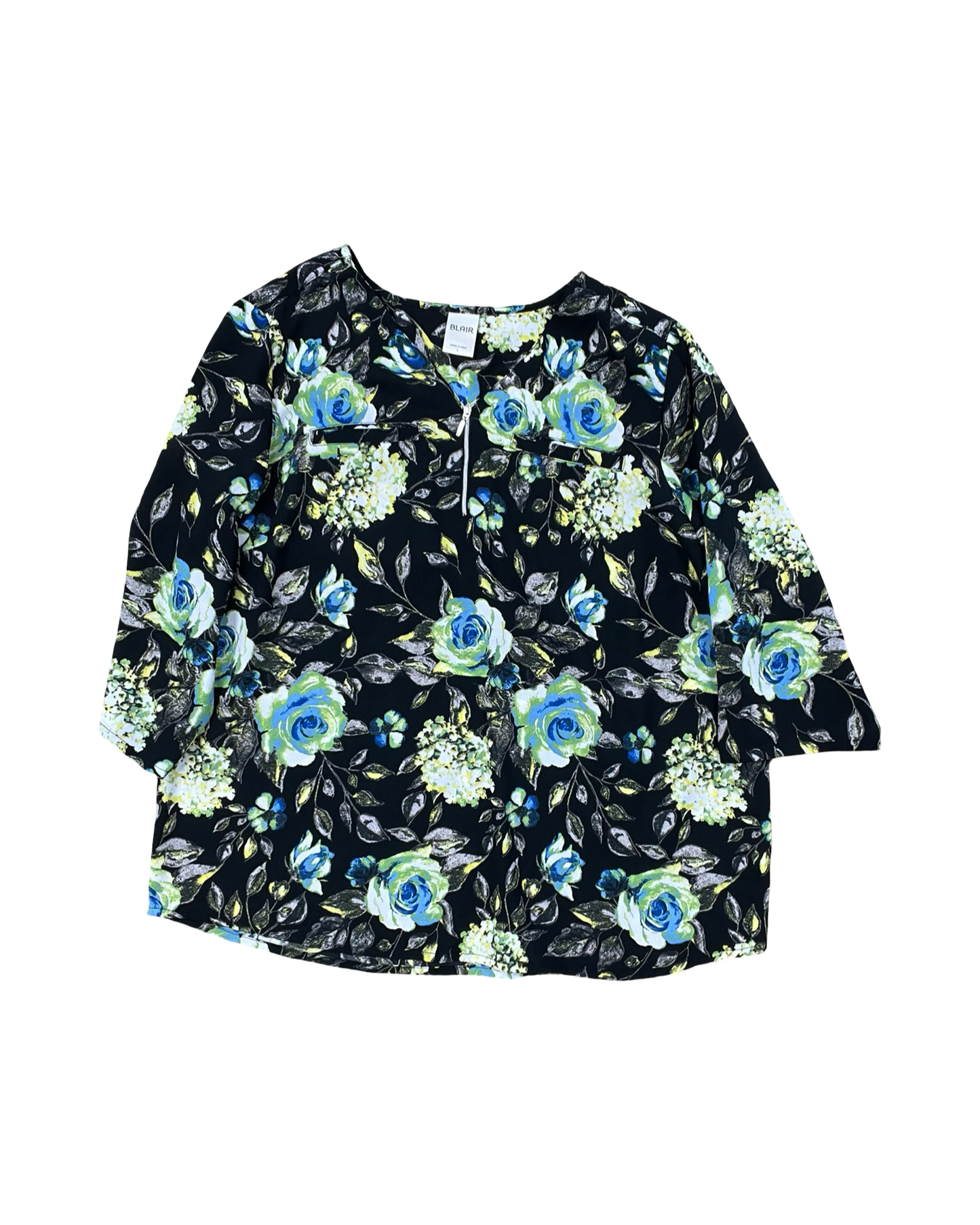Top Ls By Blair In Black & Green, Size:L