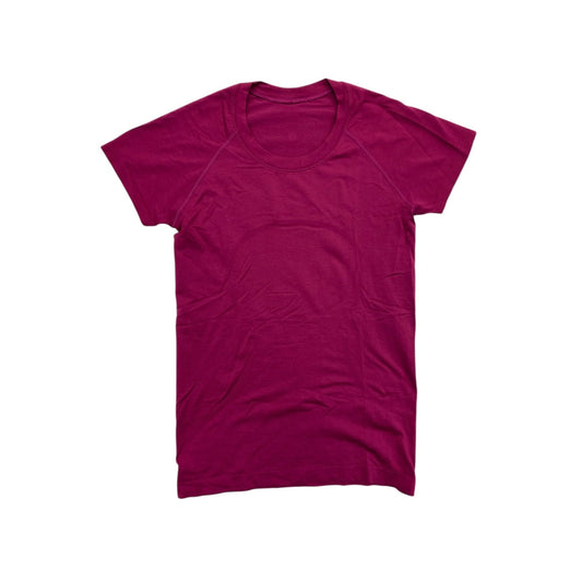 Athletic Top Ss By Lululemon In Purple, Size:8