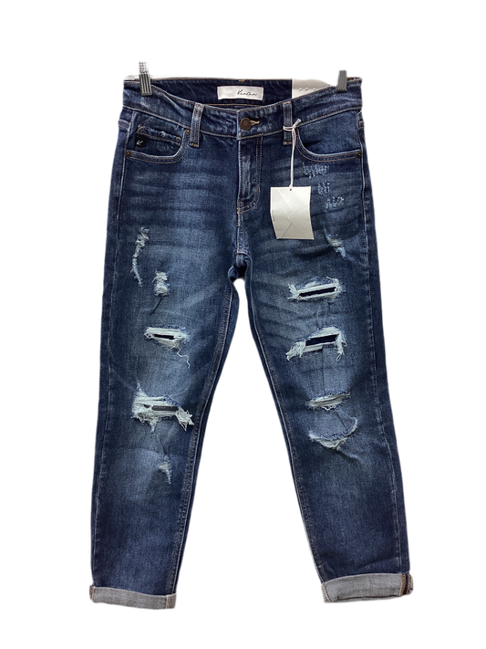Jeans Boyfriend By Kancan In Blue Denim, Size:2