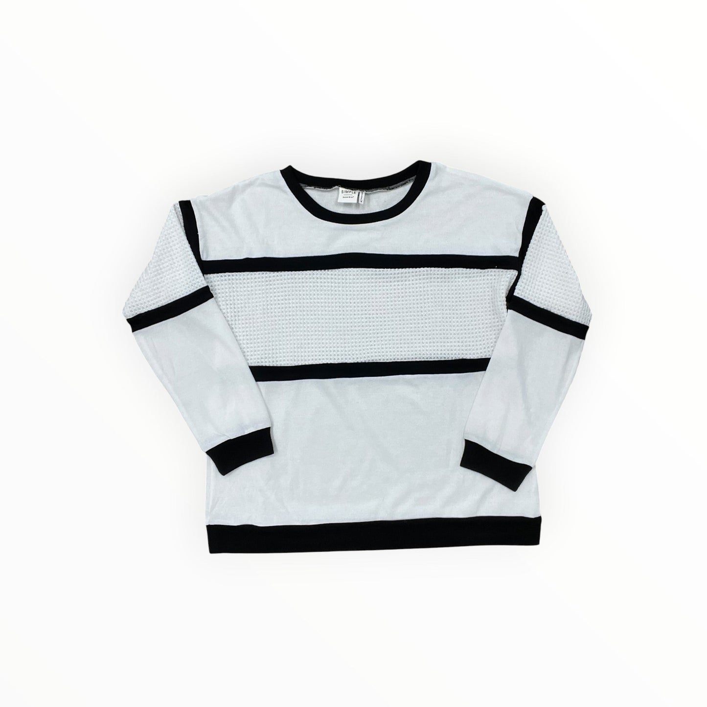 Top Ls By Simple In Black & White, Size:M