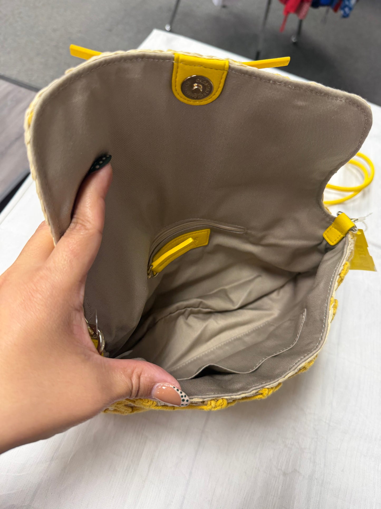 Crossbody By Talbots In Yellow, Size:Medium