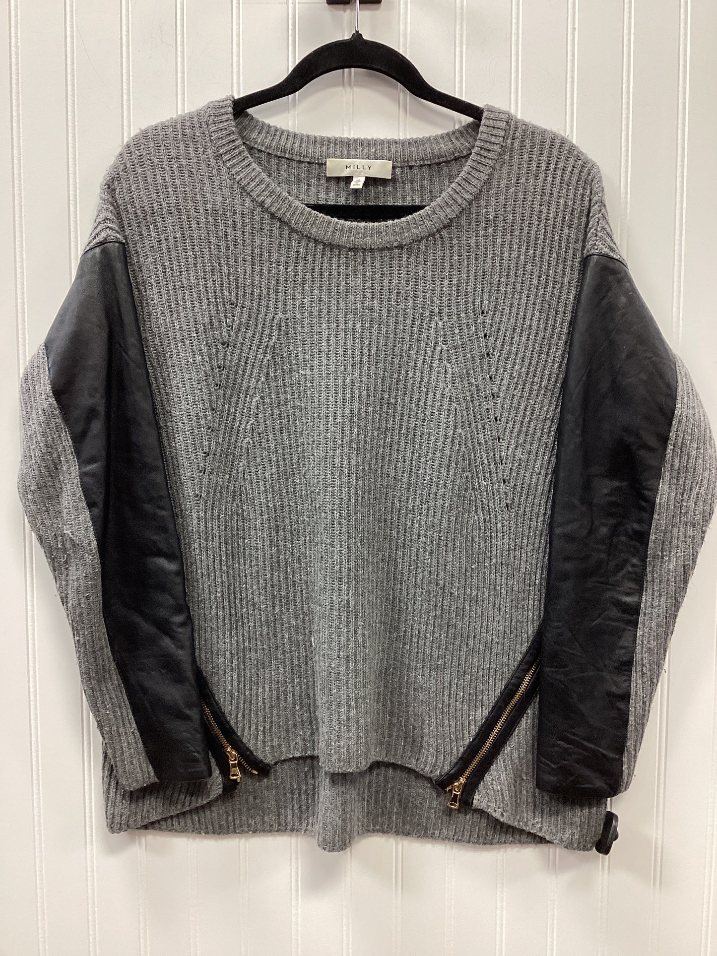 Sweater Designer By Milly In Grey, Size:M