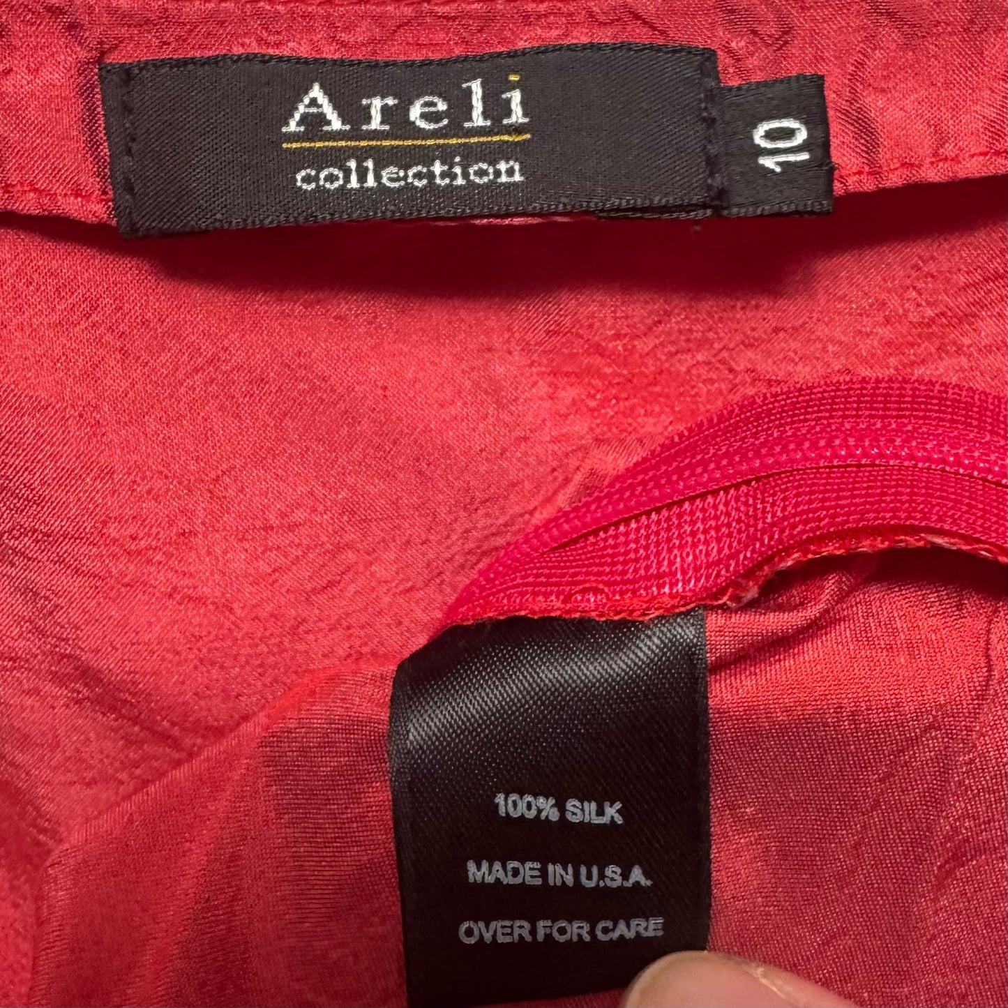 Silk Iridescent Cropped Top Sleeveless By Areli In Red, Size: 10