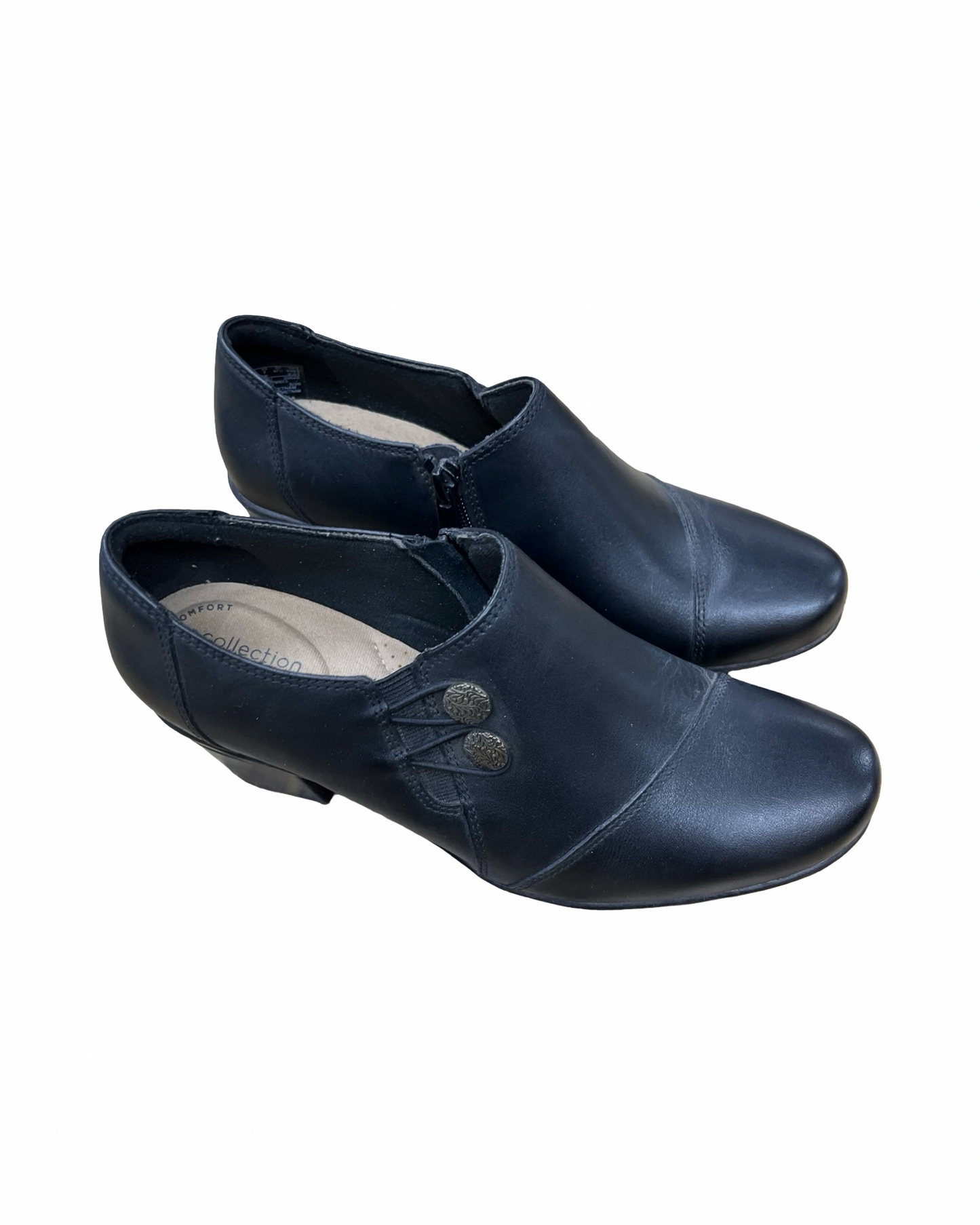 Shoes Heels Block By Clarks In Black, Size:7