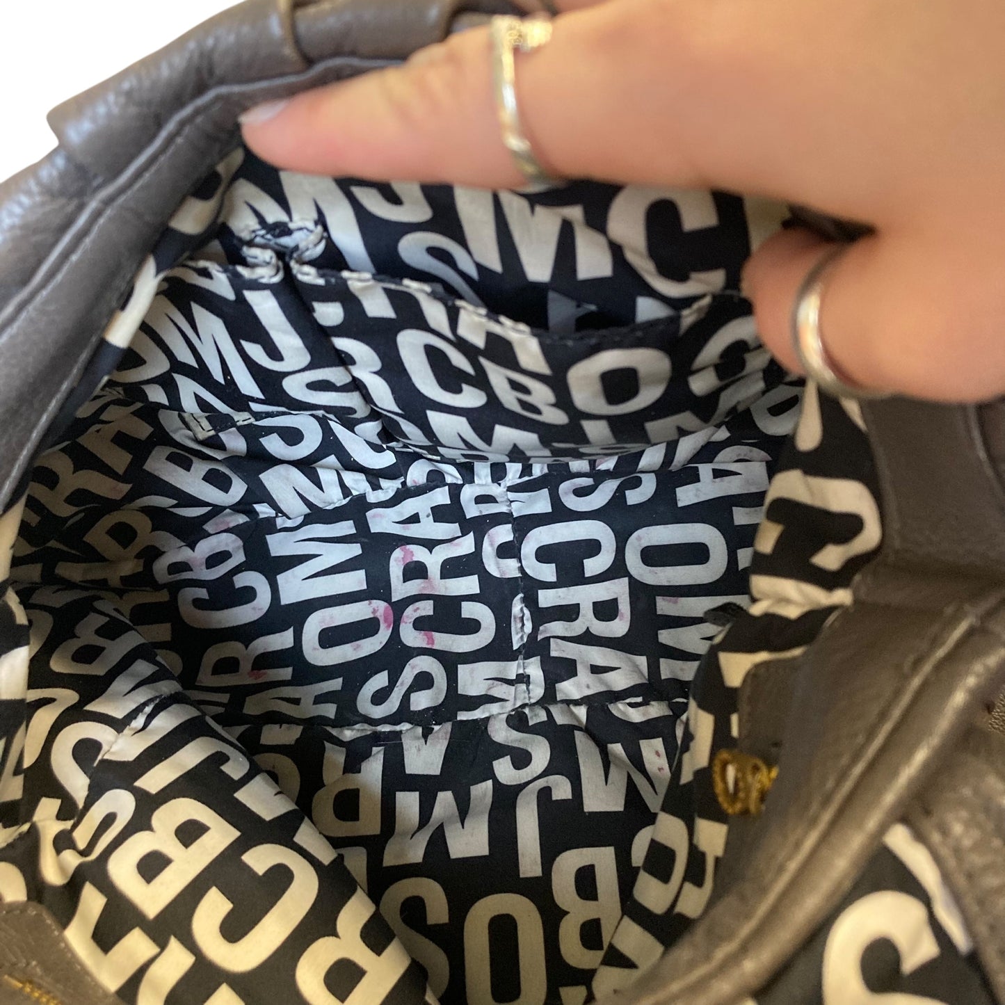 Handbag Designer By Marc By Marc Jacobs In Grey, Size:Medium