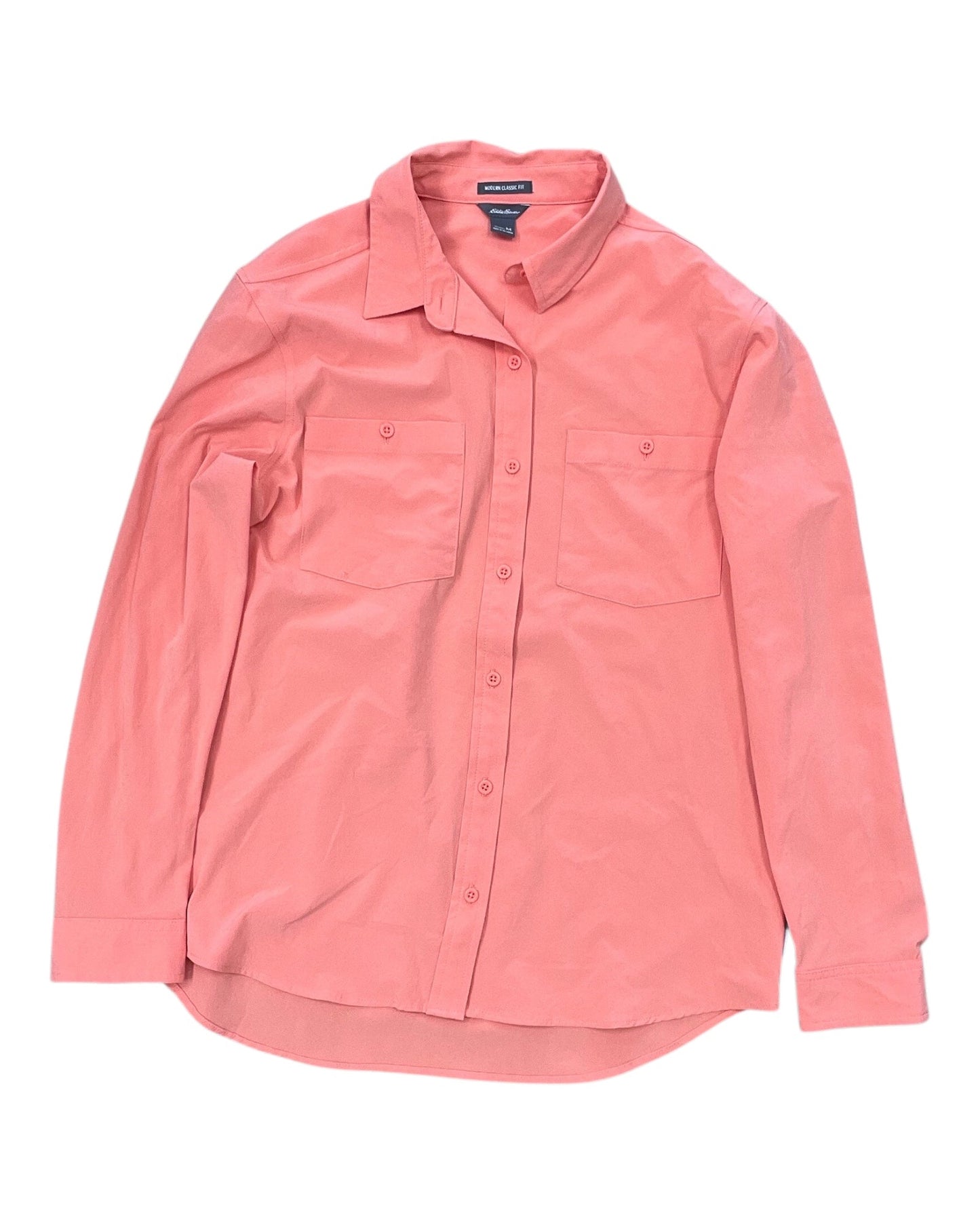 Blouse Ls By Eddie Bauer In Orange, Size:M
