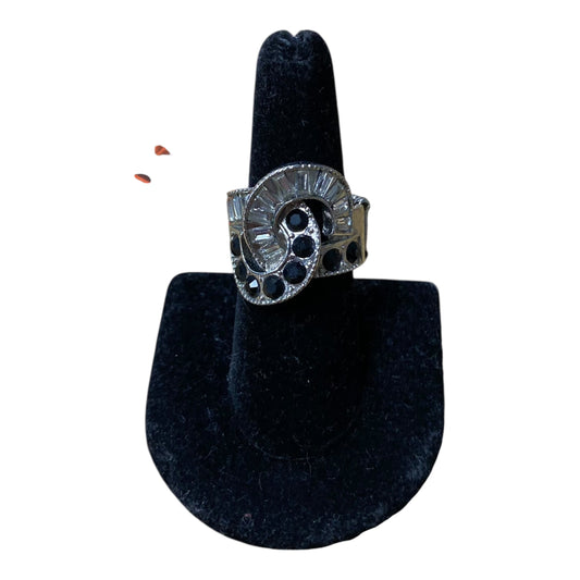 Ring Other  In Black & Silver, Size:0 stretch band