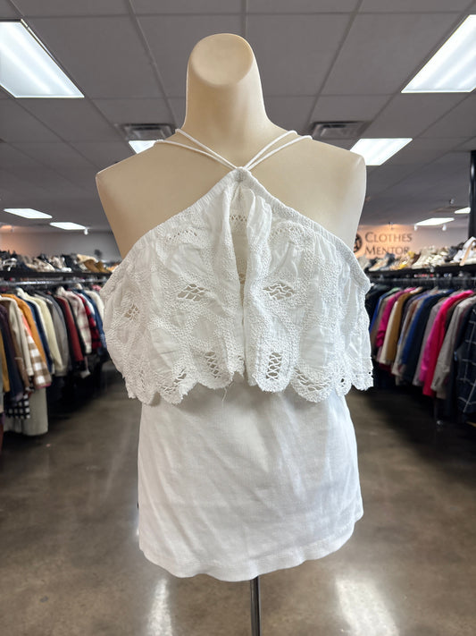 Top Sleeveless By Anthropologie In White, Size:Xl