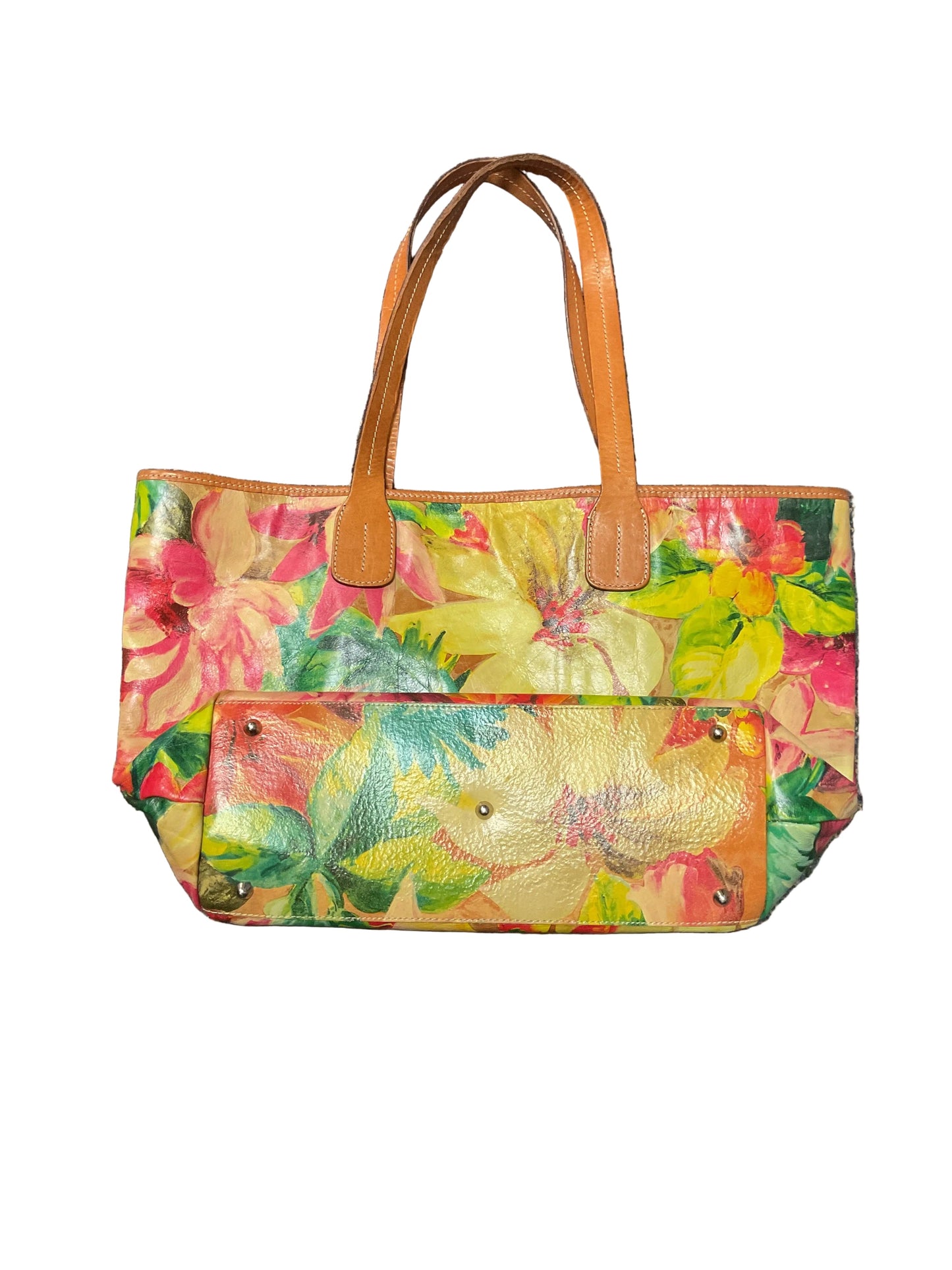 Tote Leather By Cmc In Floral Print, Size:Large