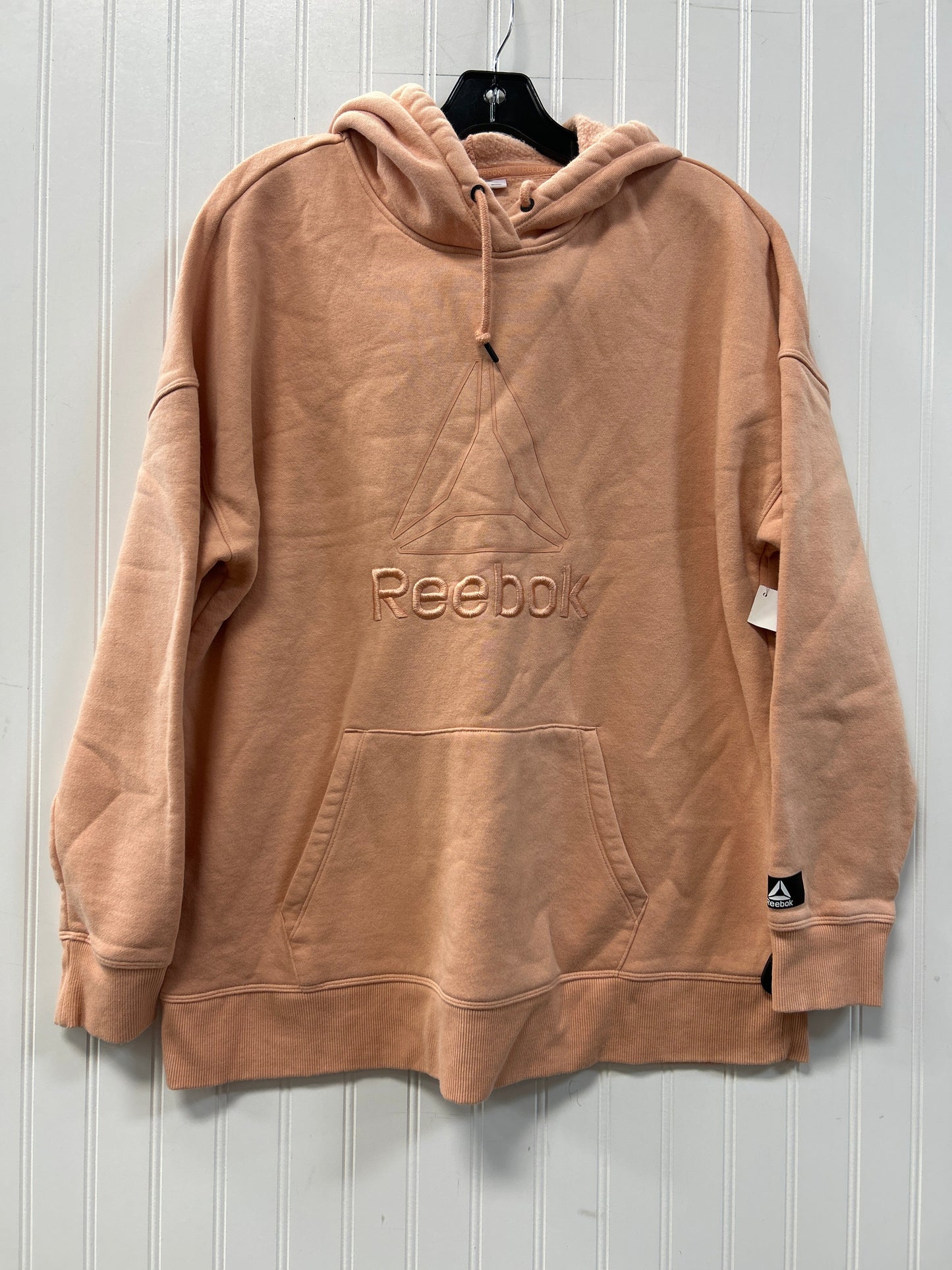 Sweatshirt Hoodie By Reebok In Coral, Size:L