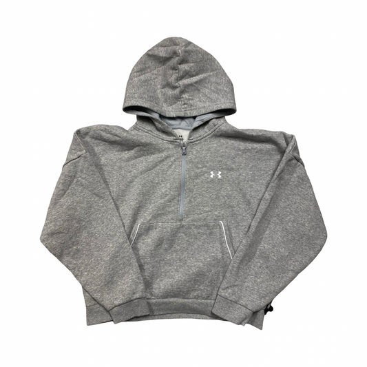 Athletic Sweatshirt Hoodie By Under Armour In Grey, Size:L