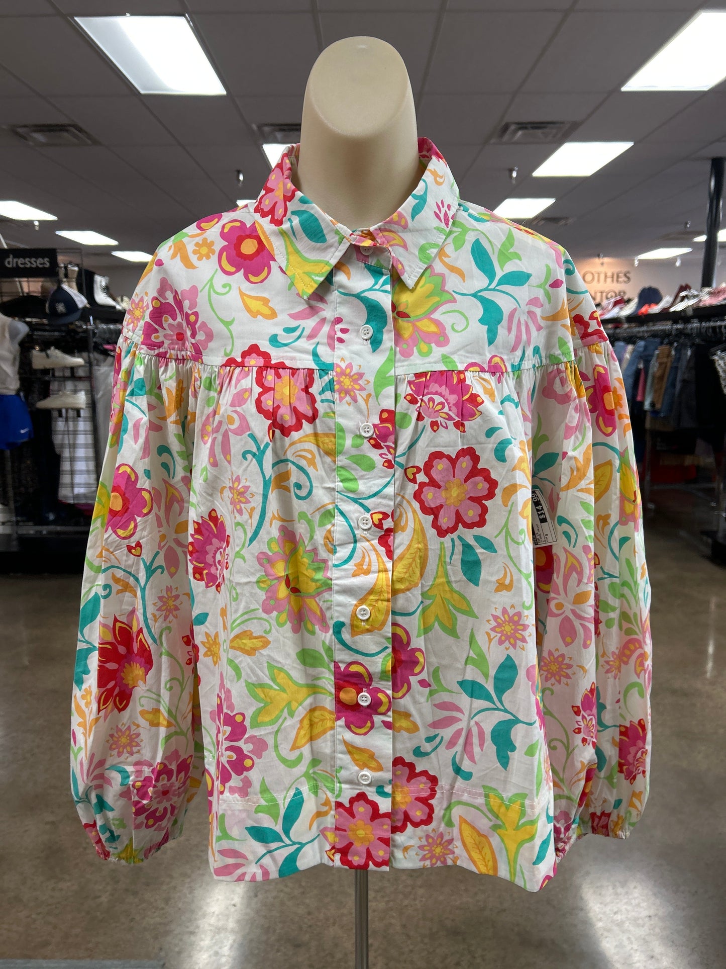 Top Ls By Fate In Floral Print, Size:S