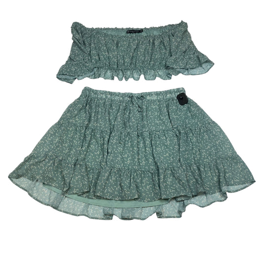 Skirt Set 2Pc By Fashion To Figure In Green, Size:2X
