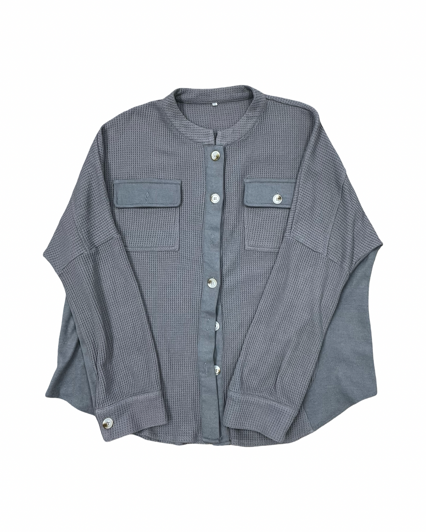 Jacket Shirt By Clothes Mentor In Grey, Size:2X