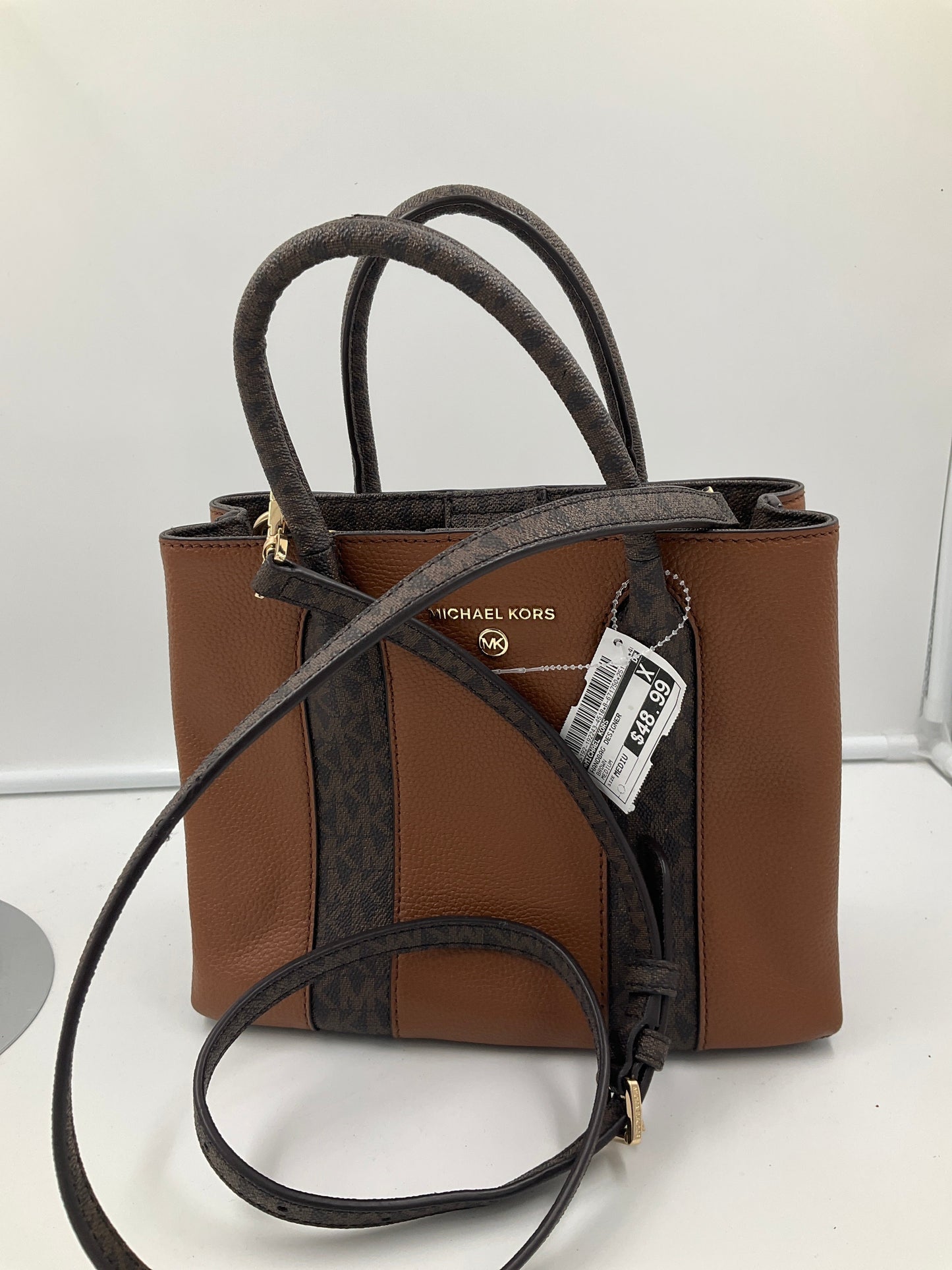 Handbag Designer By Michael Kors In Brown, Size:Medium