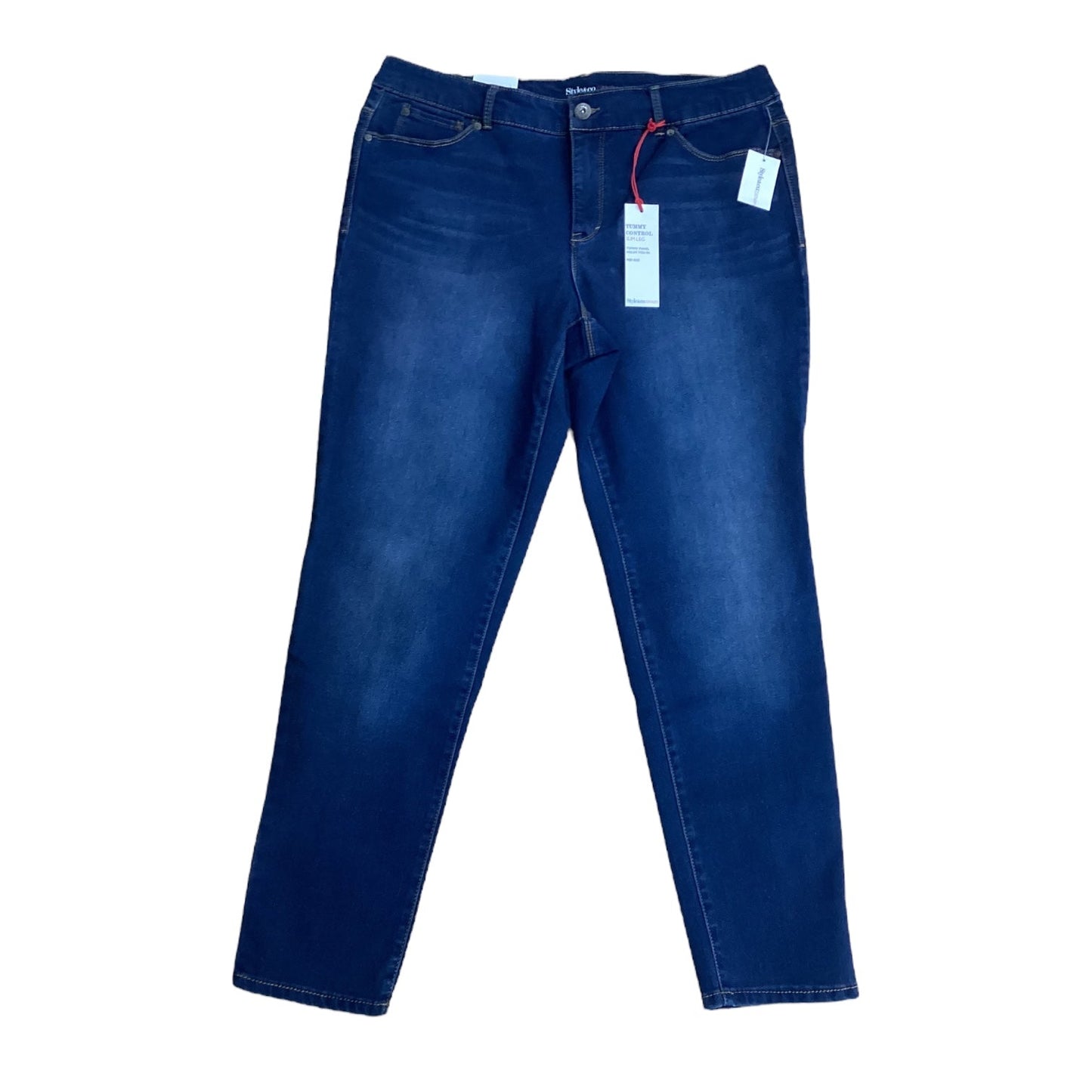 Jeans Skinny By Style And Company In Blue Denim, Size:14