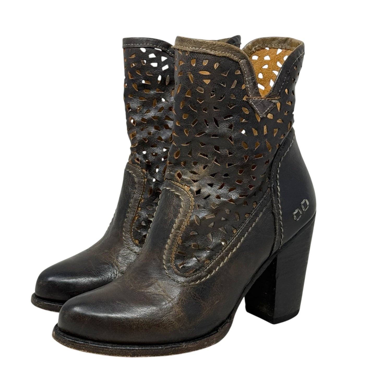 Irma Laser Cut Ankle Boots By Bed | Stu In Grey, Size: 7.5
