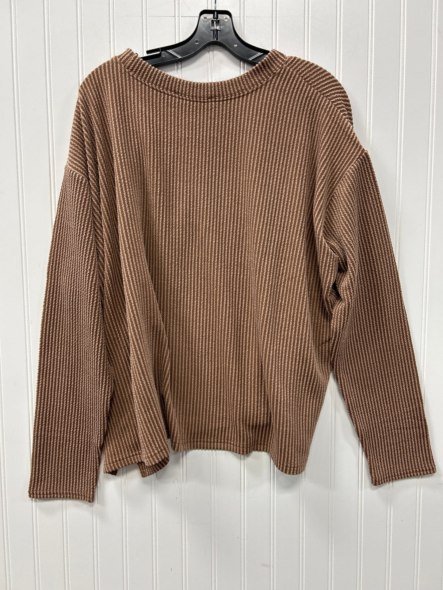 Top Ls By Zenana In Brown, Size:1X