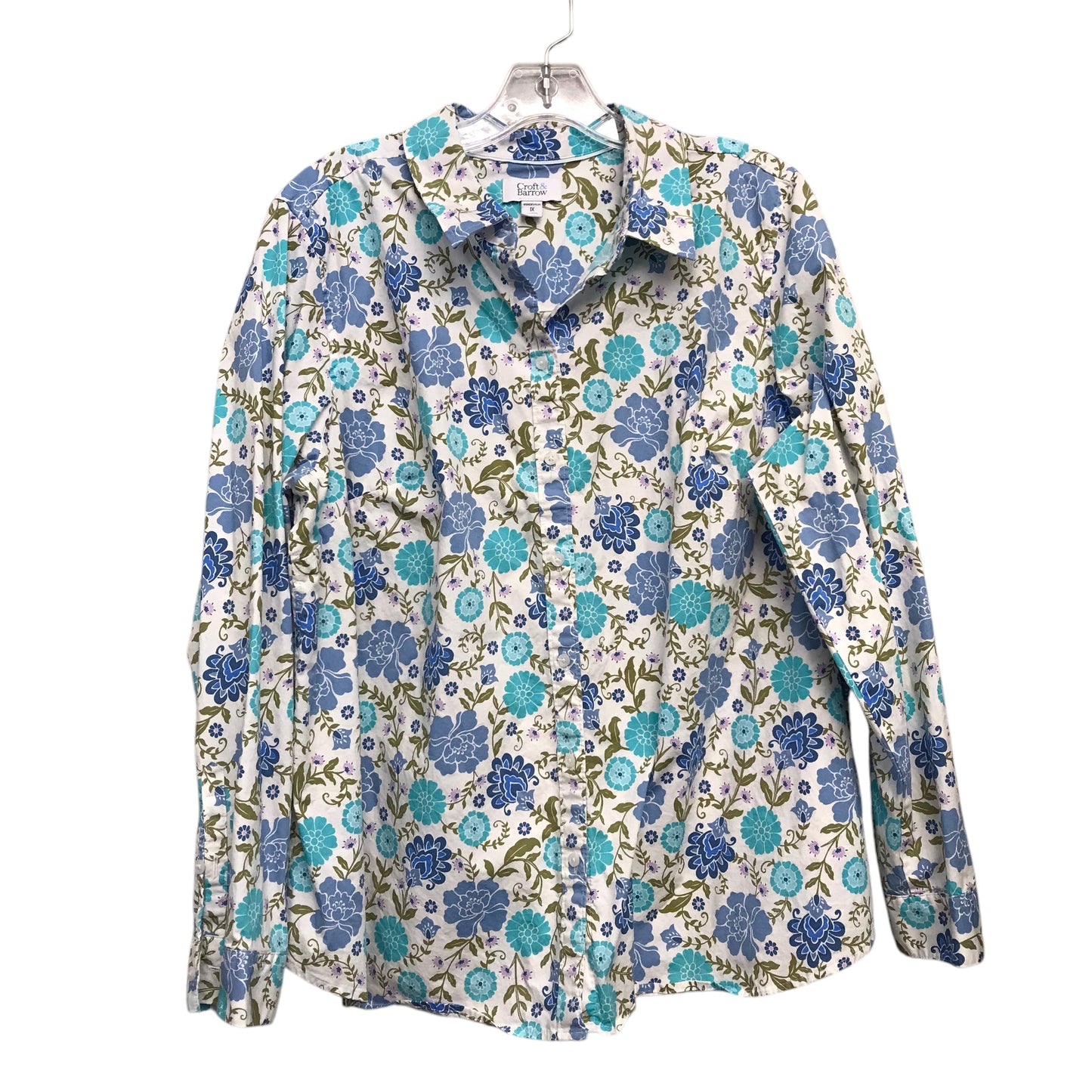 Top Ls By Croft And Barrow In Floral Print, Size:1X