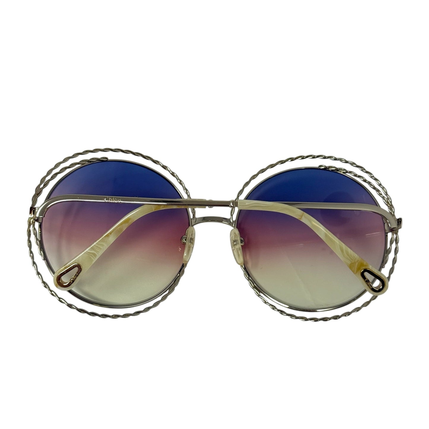 Carlina Twist CE114ST Sunglasses Luxury Designer By Chloe, Size: Large