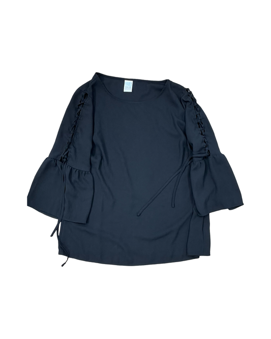 Top 3/4 Sleeve By Time And Tru In Black, Size:M
