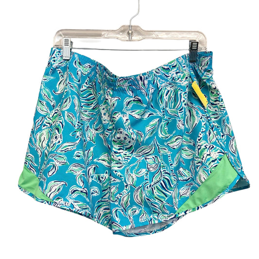 Shorts Designer By Lilly Pulitzer In Blue & White, Size:Xl