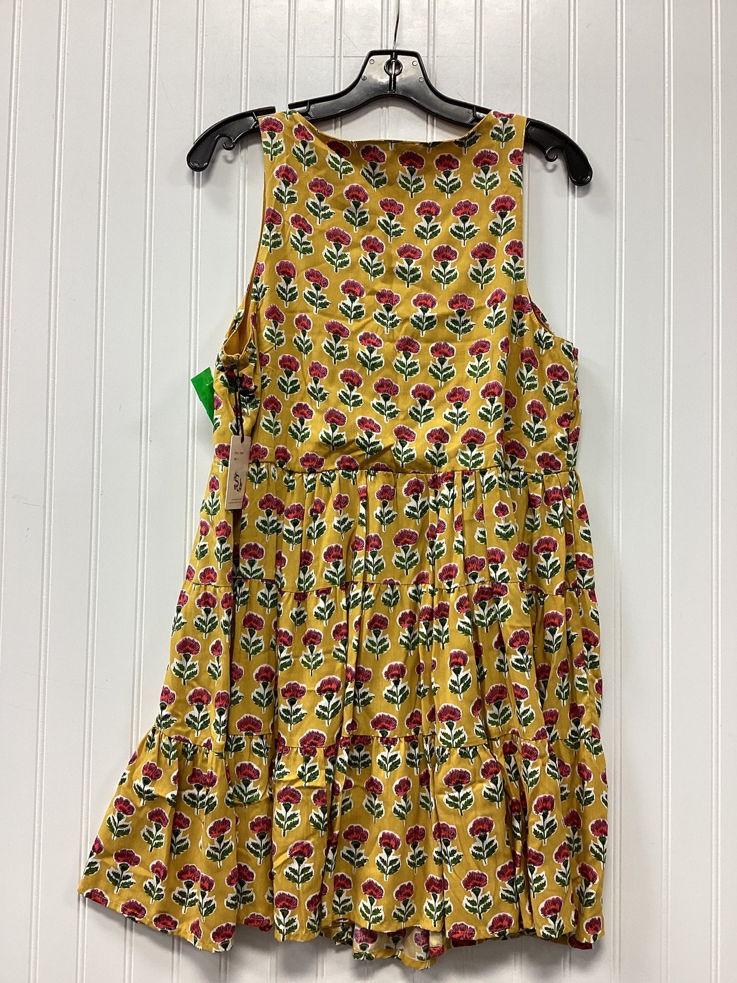 Dress Casual Midi By Sincerely Jules In Yellow, Size:L NWT