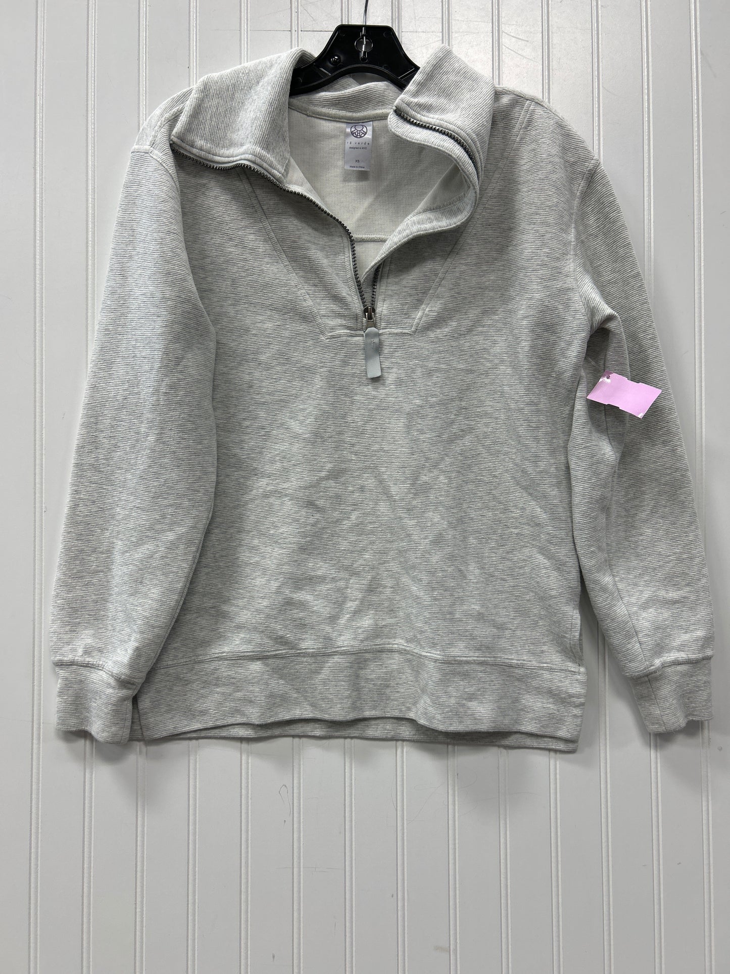 Athletic Top Ls Collar By Te Verde In Grey, Size:Xs