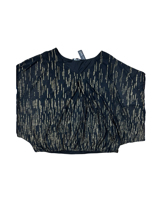 Top Ss By Clothes Mentor In Black & Gold, Size:L