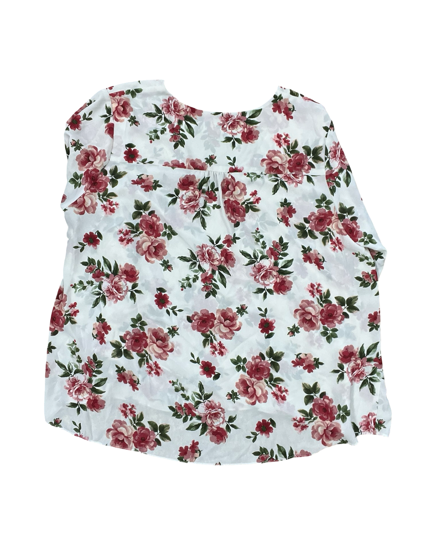 Top 3/4 Sleeve By Chelsea And Theodore In White, Size:2X