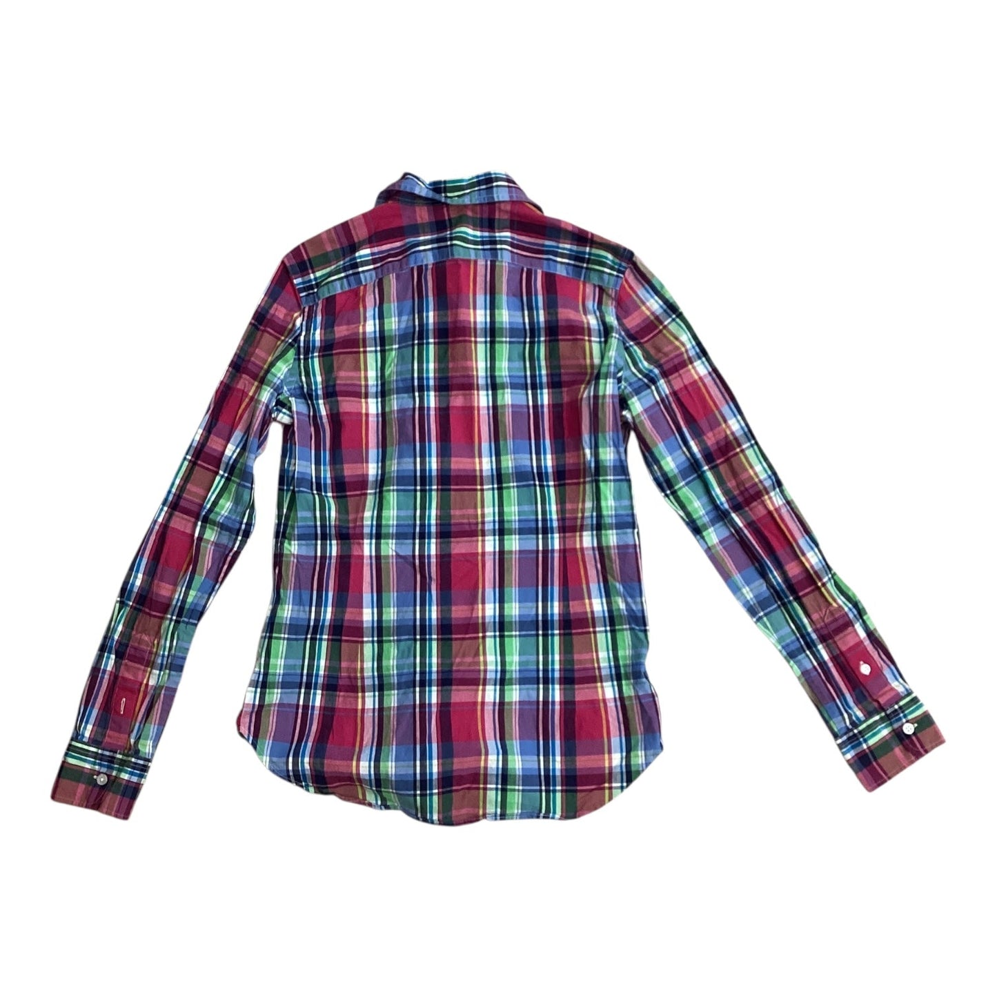 Top Ls By Ralph Lauren Blue Label In Plaid Pattern, Size:M