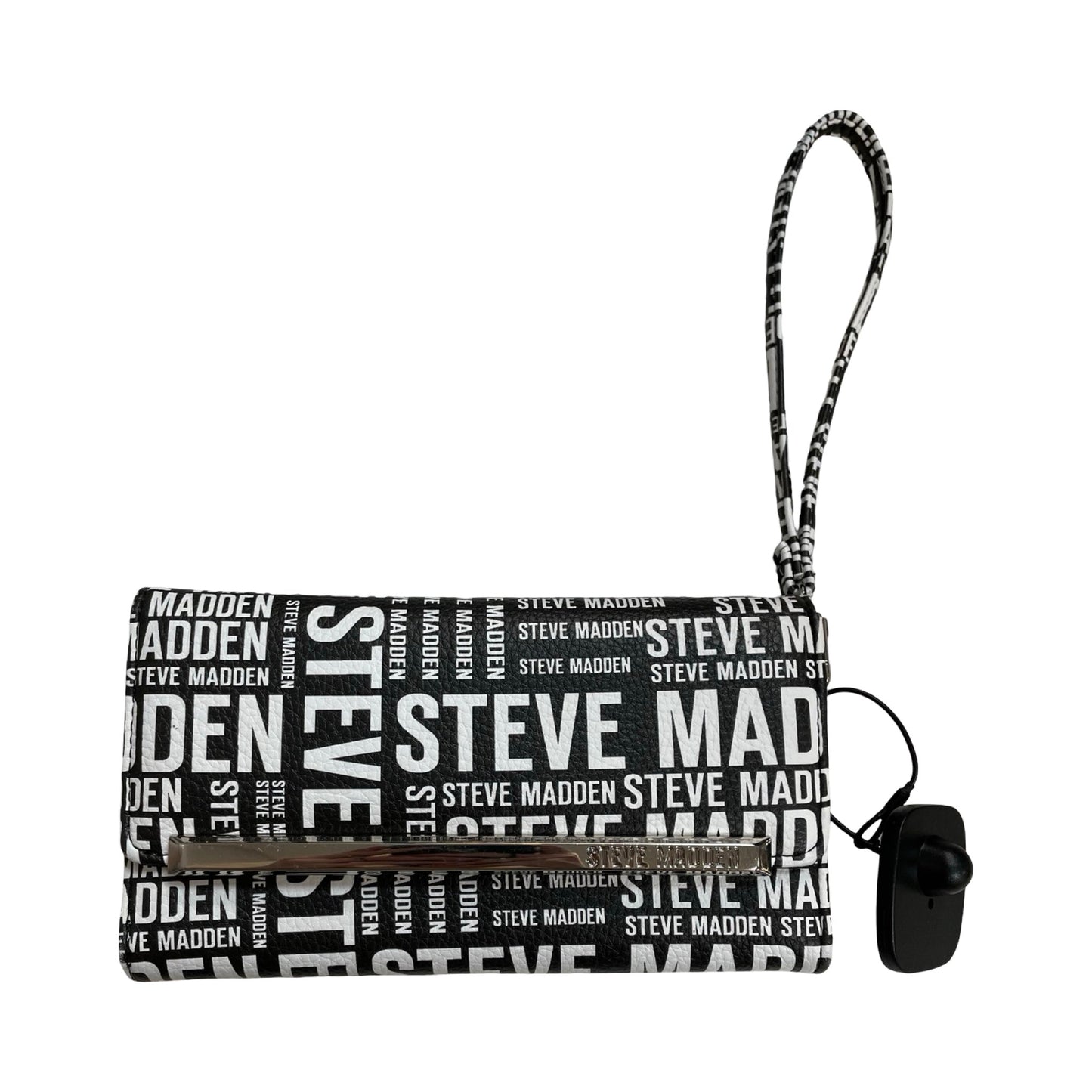 Wallet By Steve Madden In Black & White, Size:Large