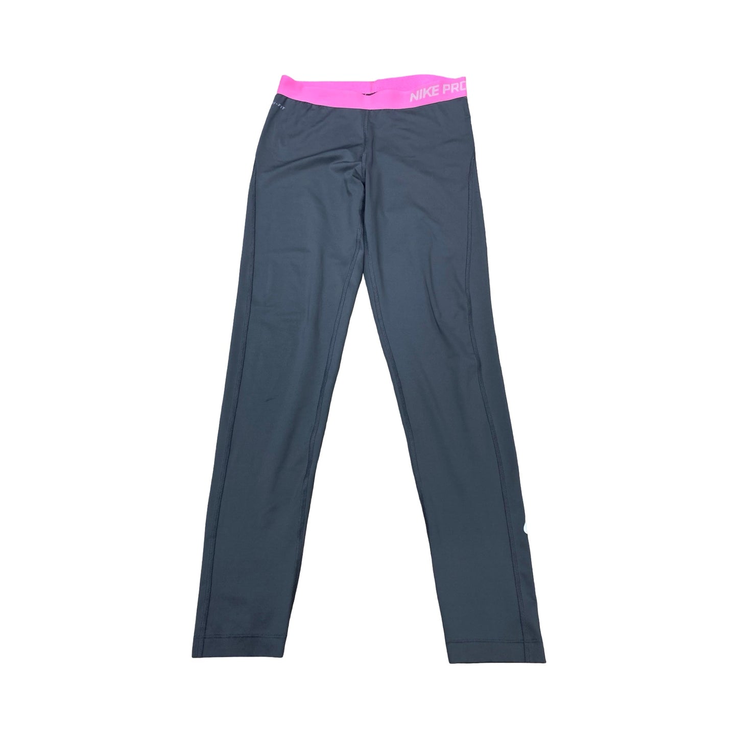 Athletic Leggings By Nike In Grey & Pink, Size:L