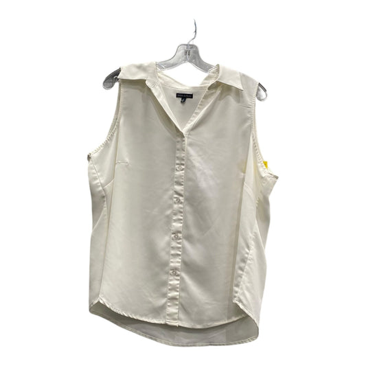 Top Sleeveless By violets and roses In White, Size:Xl