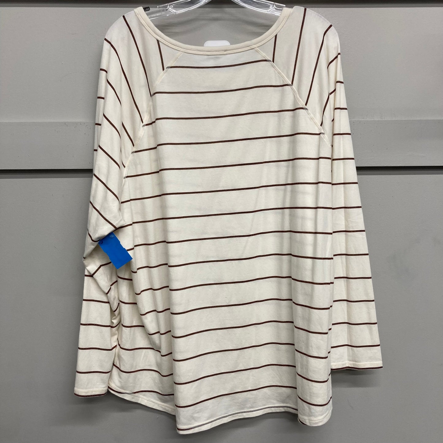 Top Ls By Talbots In Brown & Cream, Size:3X