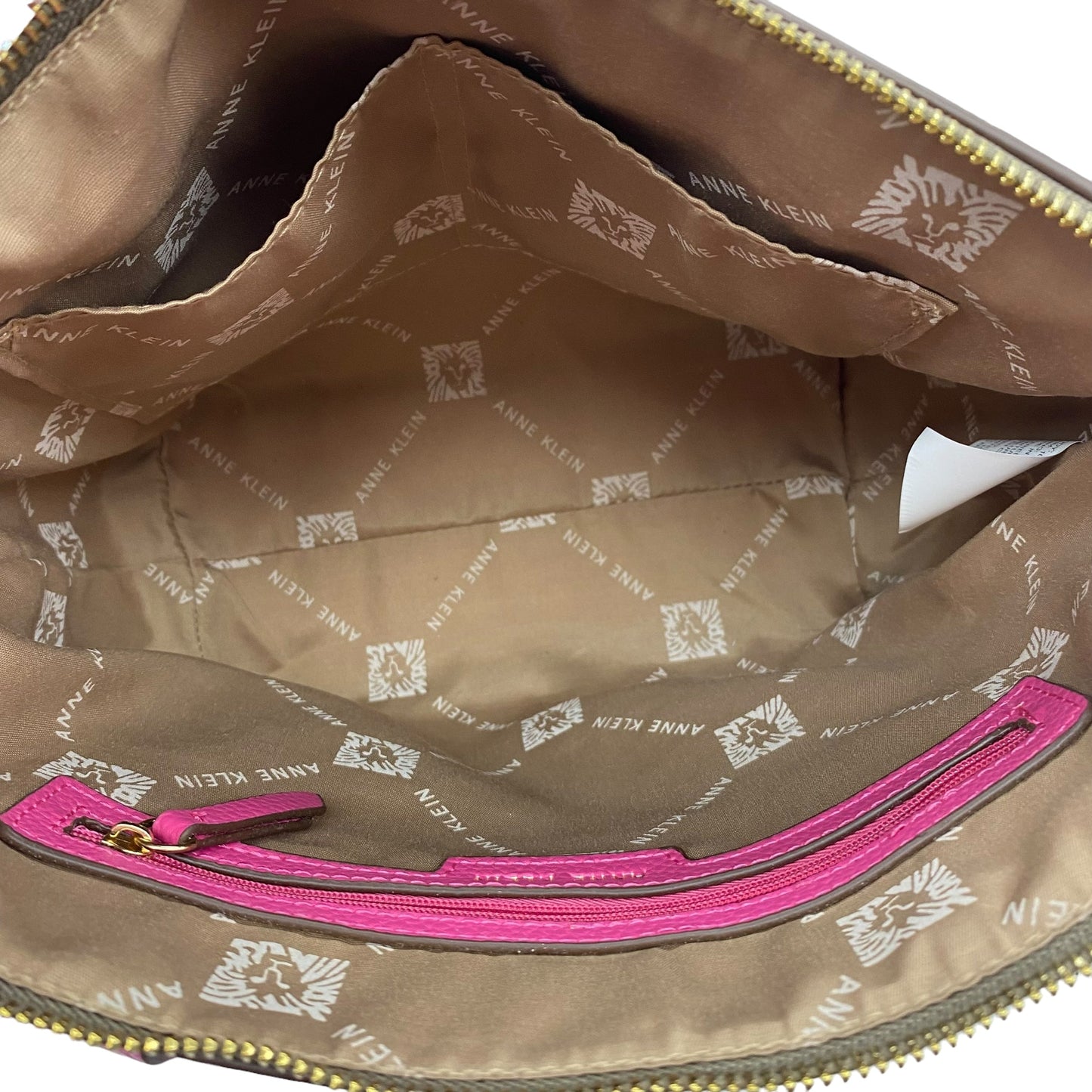 BROWN & PINK CROSSBODY by ANNE KLEIN Size:LARGE