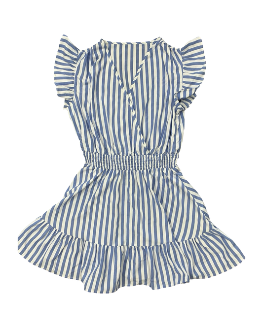 Dress Casual Short By Clothes Mentor In Blue & White, Size:M