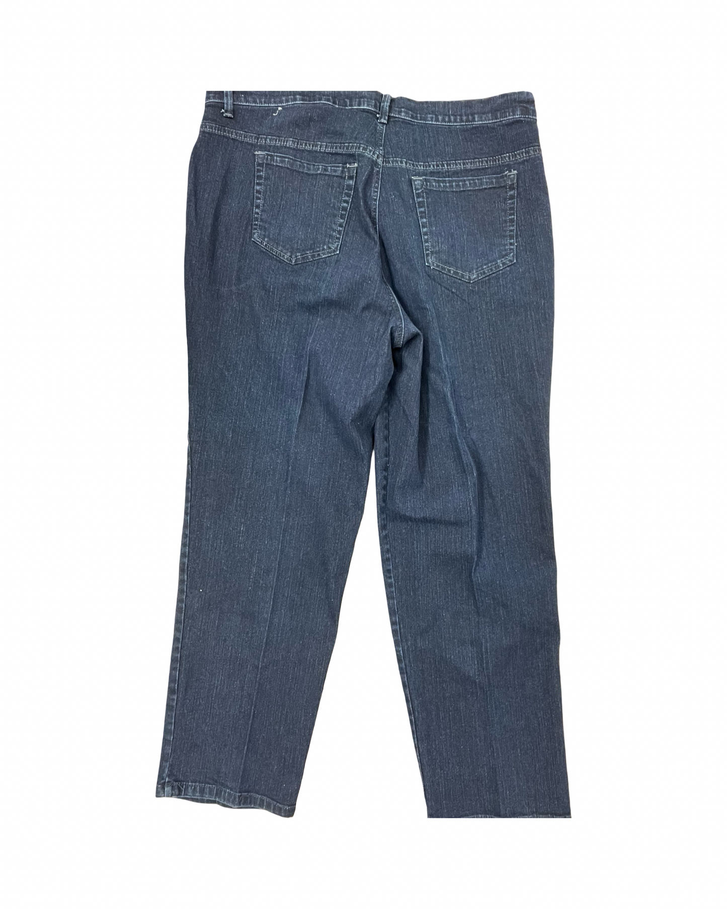 Jeans Straight By Gloria Vanderbilt In Blue Denim, Size:18