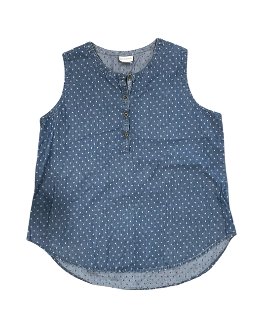 Top Sleeveless By Liz Claiborne In Blue, Size:Xl