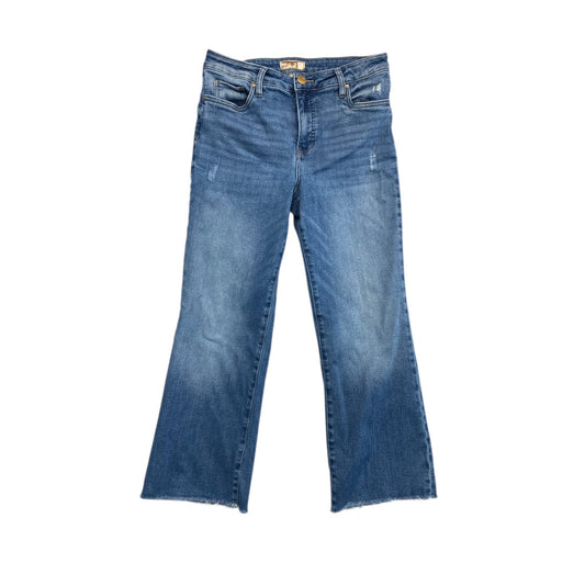 Jeans Flared By Kut In Blue Denim, Size:8