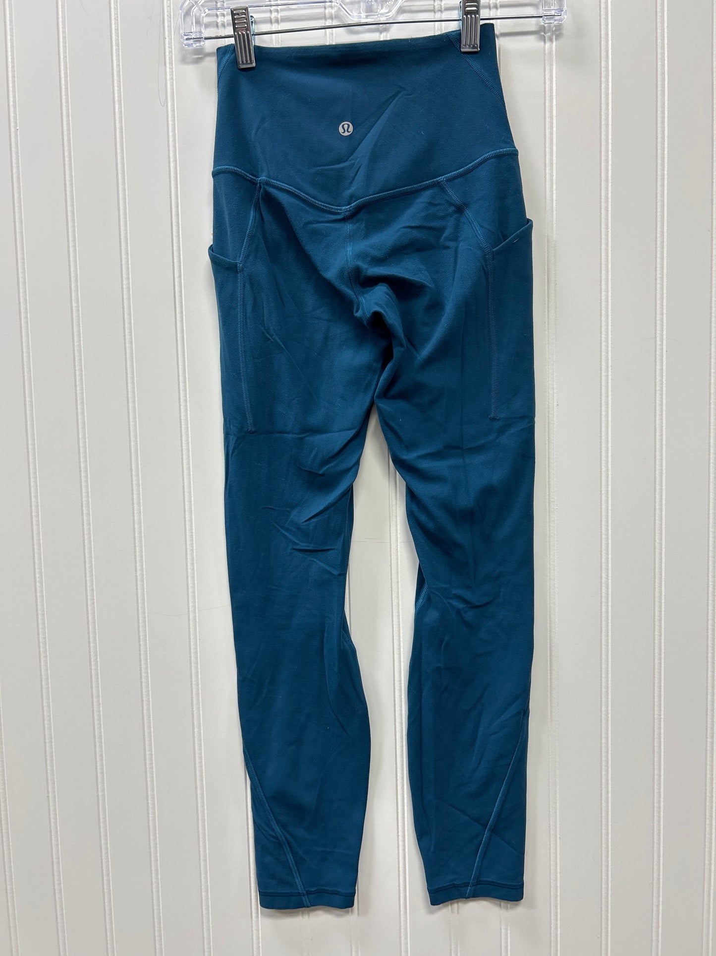 Athletic Leggings By Lululemon In Blue, Size:2