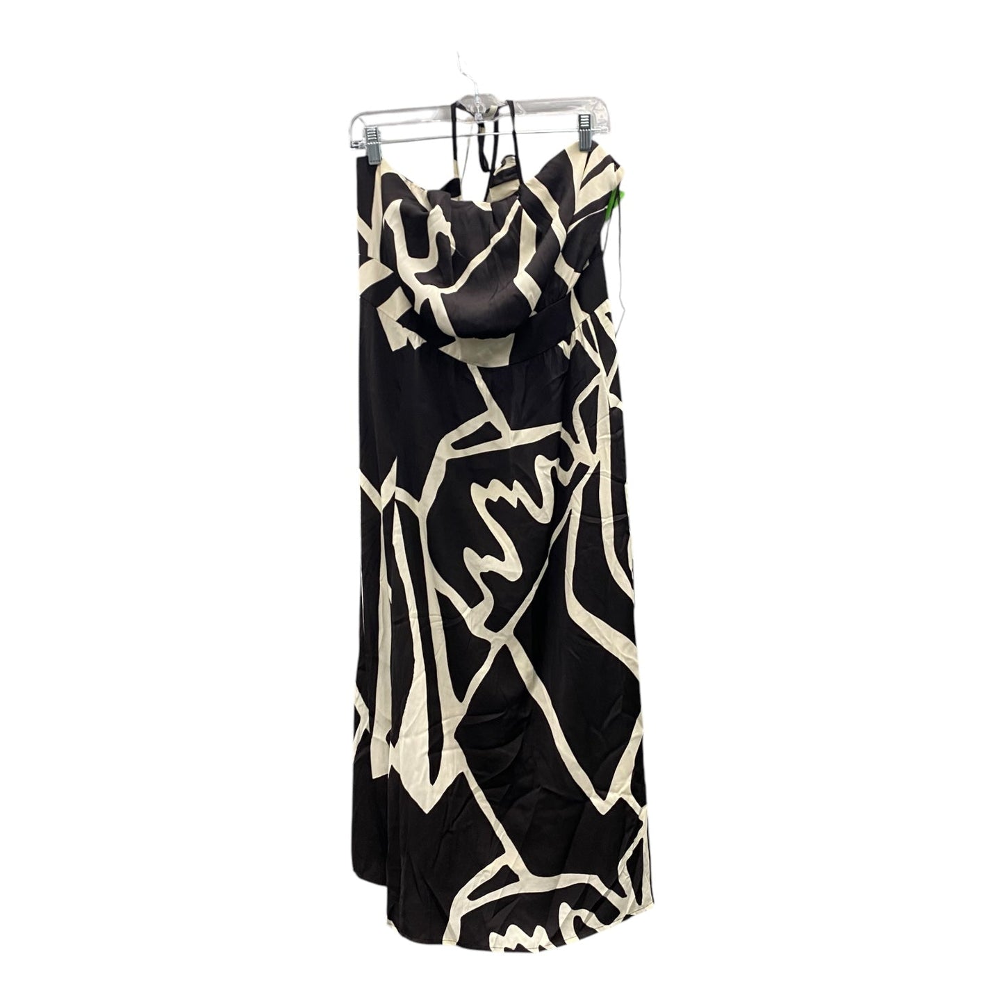 Dress Casual Maxi By Banana Republic In Black & Cream, Size:12