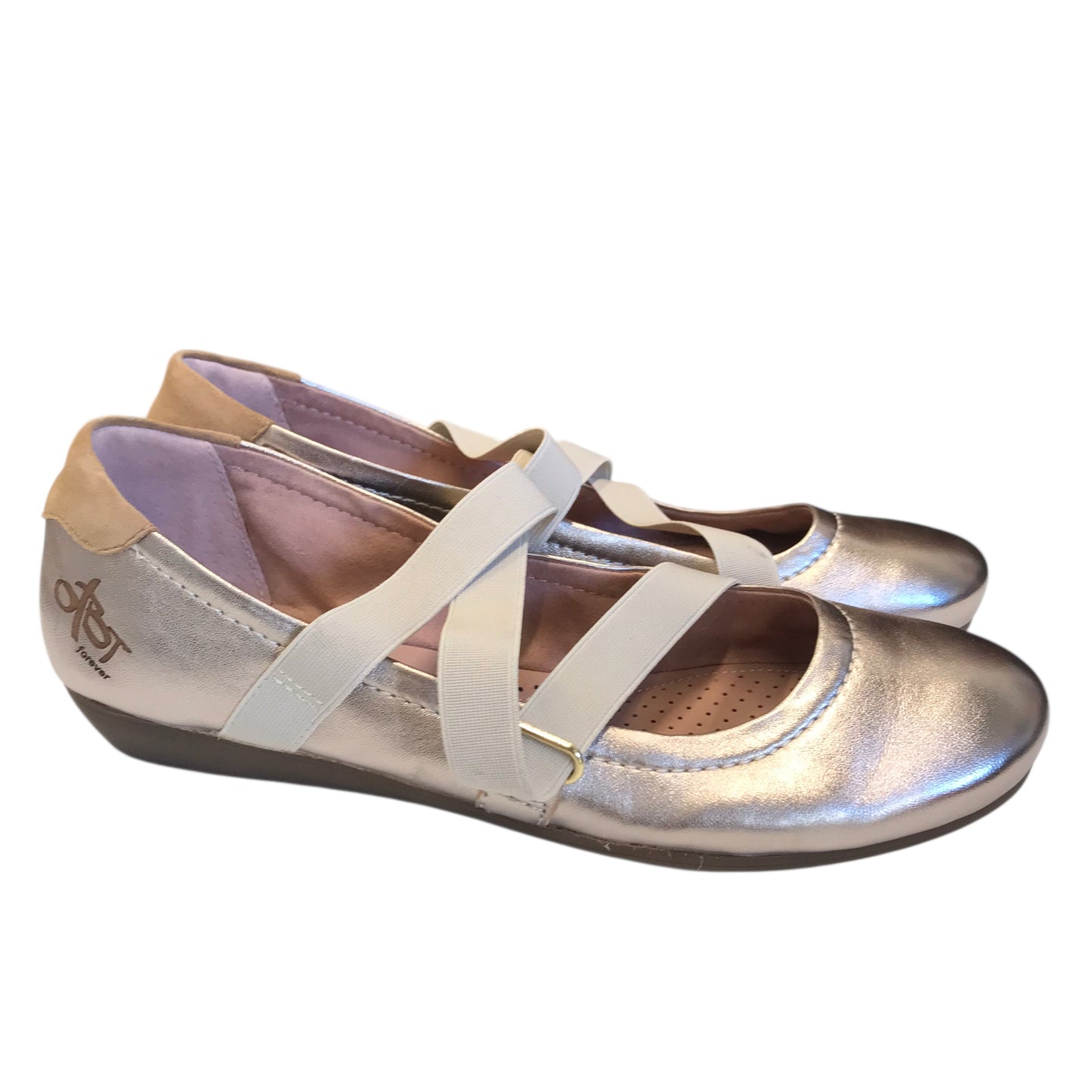 Shoes Flats By Otbt In Gold, Size:8.5