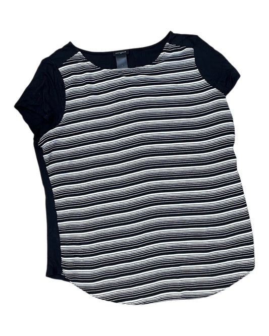 Top Sleeveless By Ann Taylor In Black & White, Size:M