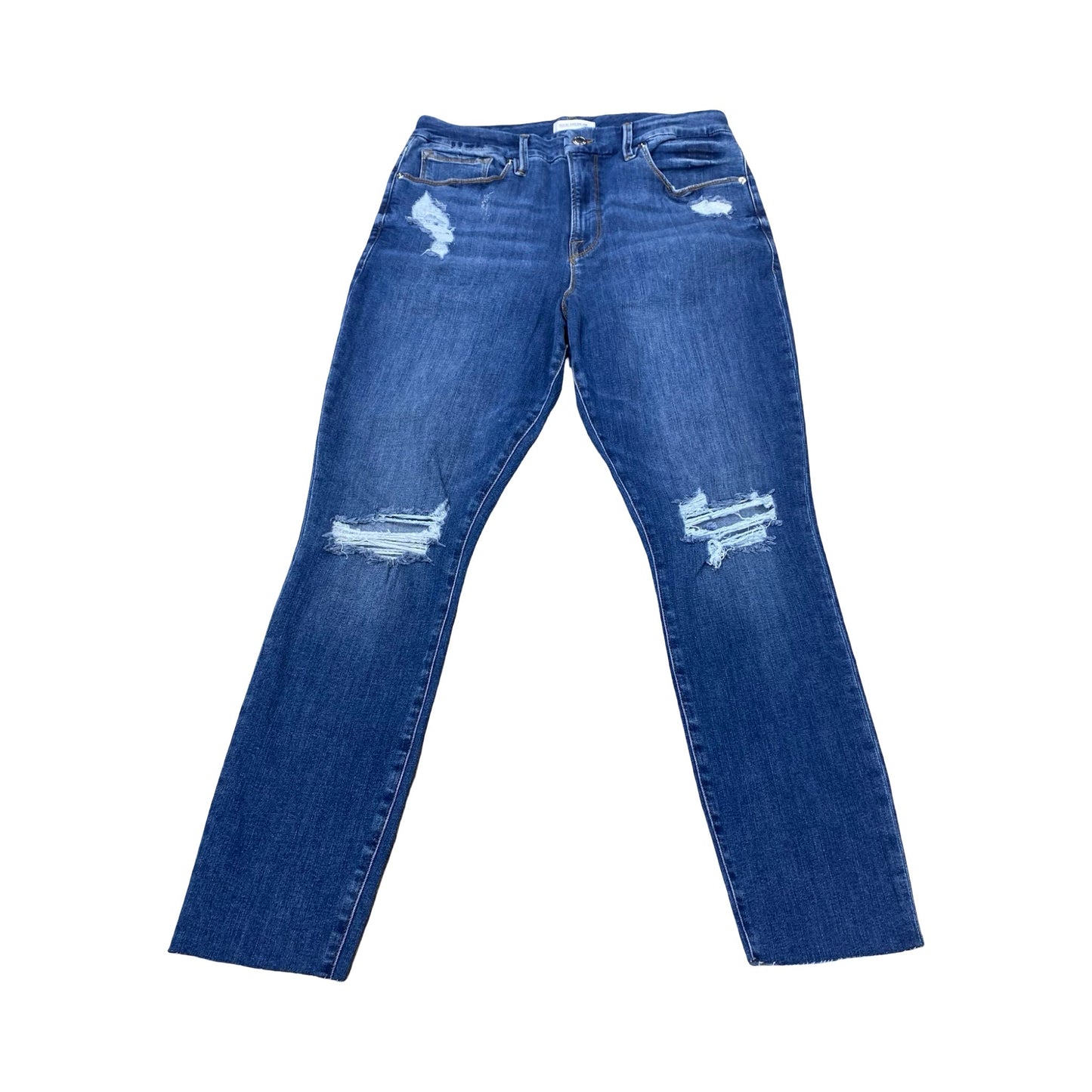 Jeans Boot Cut By Good American In Blue Denim, Size:14