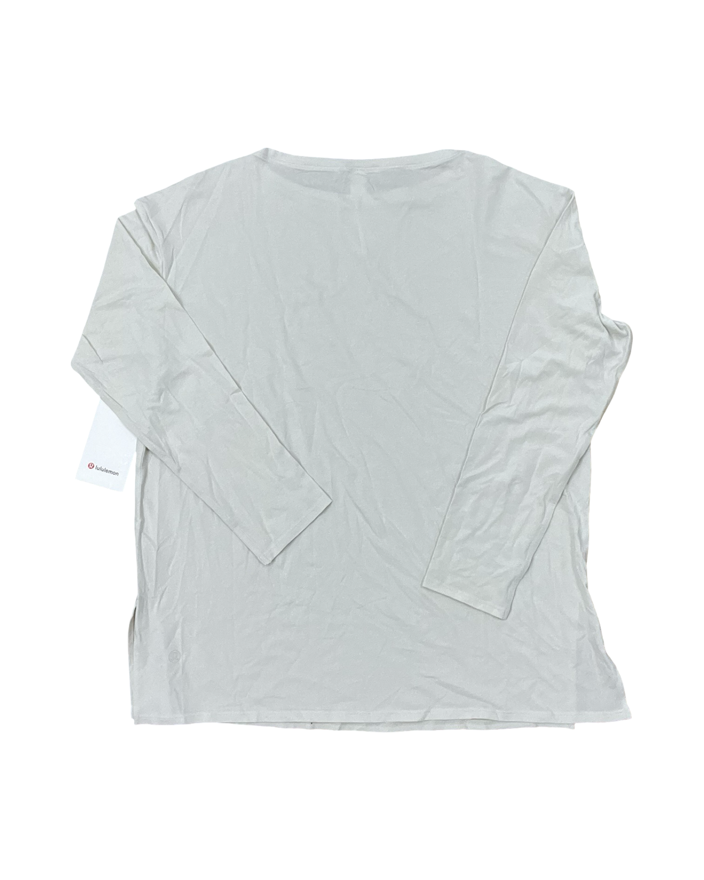 Athletic Top Ls Crewneck By Lululemon In Cream, Size:M
