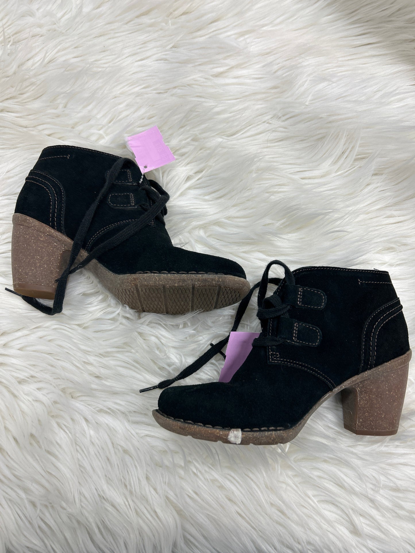 Boots Ankle Heels By Clarks In Black, Size:6