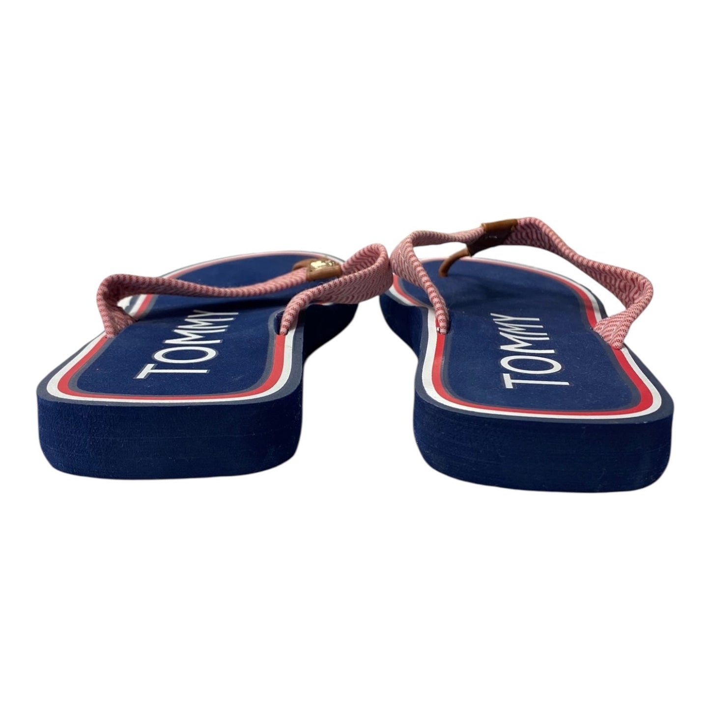 Sandals Flip Flops By Tommy Hilfiger In Red, Size:9