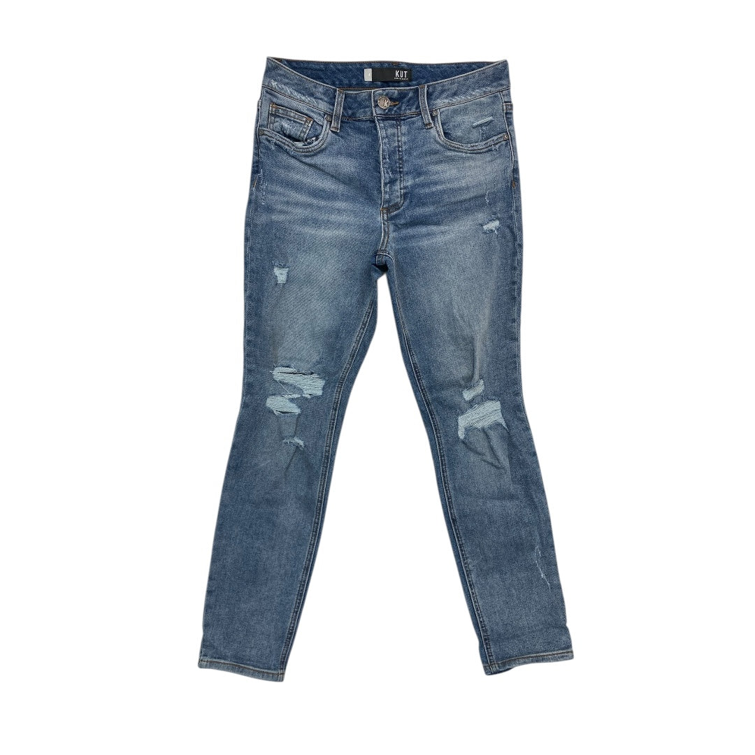 Jeans Skinny By Kut In Blue Denim, Size:4