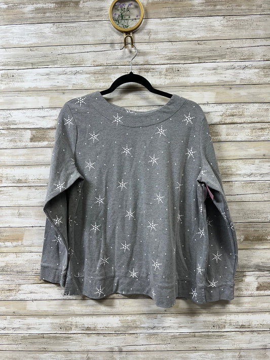 Top Ls By Croft And Barrow In Grey & White, Size:Xl